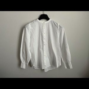 Loft White Long Sleeve Button down blouse